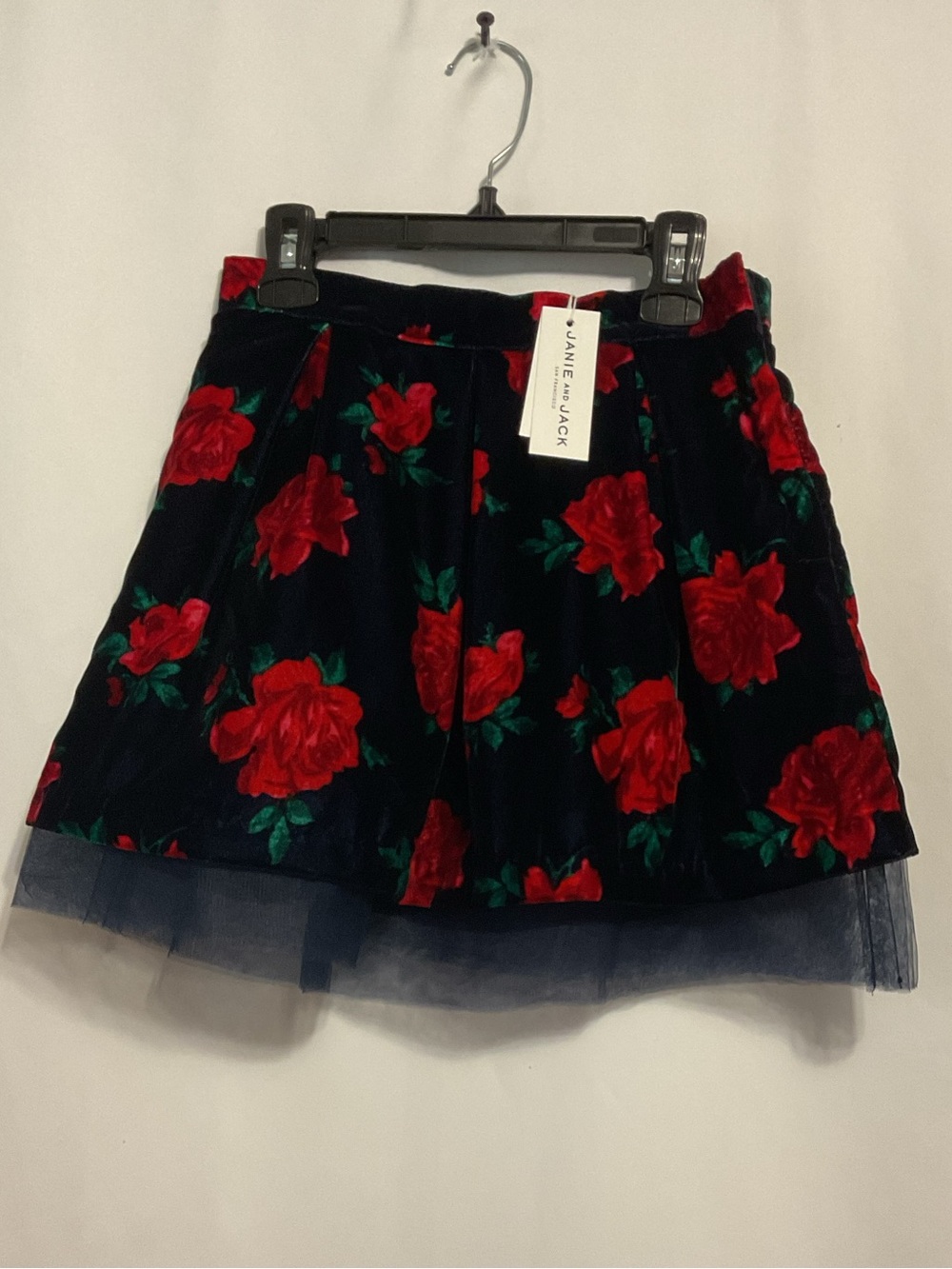 Janie and Jack girls rose velvet like skirt NWT adjustable waist